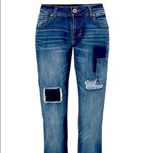 Cabi Patchy Slim  Boyfriend Jeans